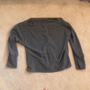 Grey off the shoulder top